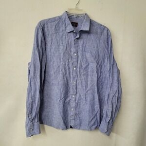 UNTUCKit Shirt Mens XL Vin Santo Wrinkle Resistant 100% Linen Button Down Preppy
